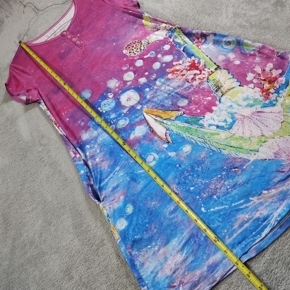 Leoma Lovegrove Nightgown Small Colorful Art To Wear‎ Anchor Print Pockets Artsy - Picture 4 of 12